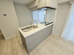 キッチンはバルコニーに面していますので、大変明るく風通しの良い空間になっています。