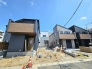 全棟足場が外れました。建物のボリューム感や配置、陽の当たり方等はご確認いただける状態です。